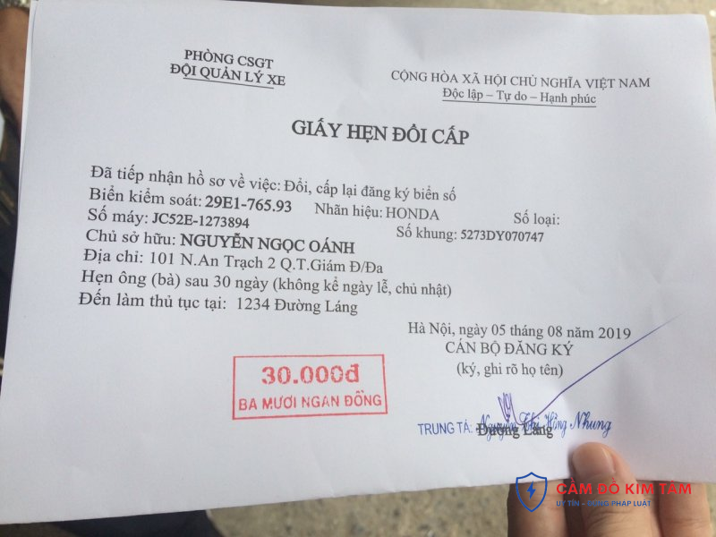 Giấy tờ xe photo có được cầm cố không và những điều cần lưu ý